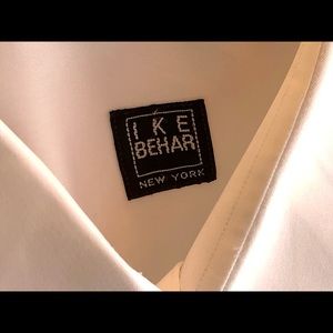 (2) Ike Behar cotton dress shirts identical 18-37 (big, like XXL)